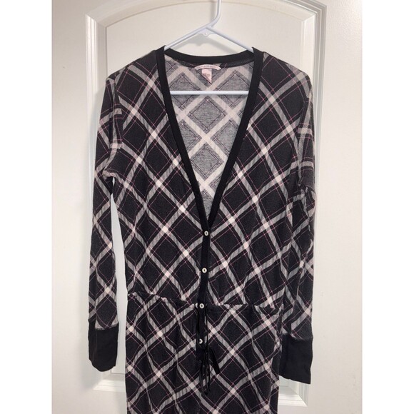 Victoria’s Secret argyle thermal onesie pajamas size M GUC - Picture 4 of 9